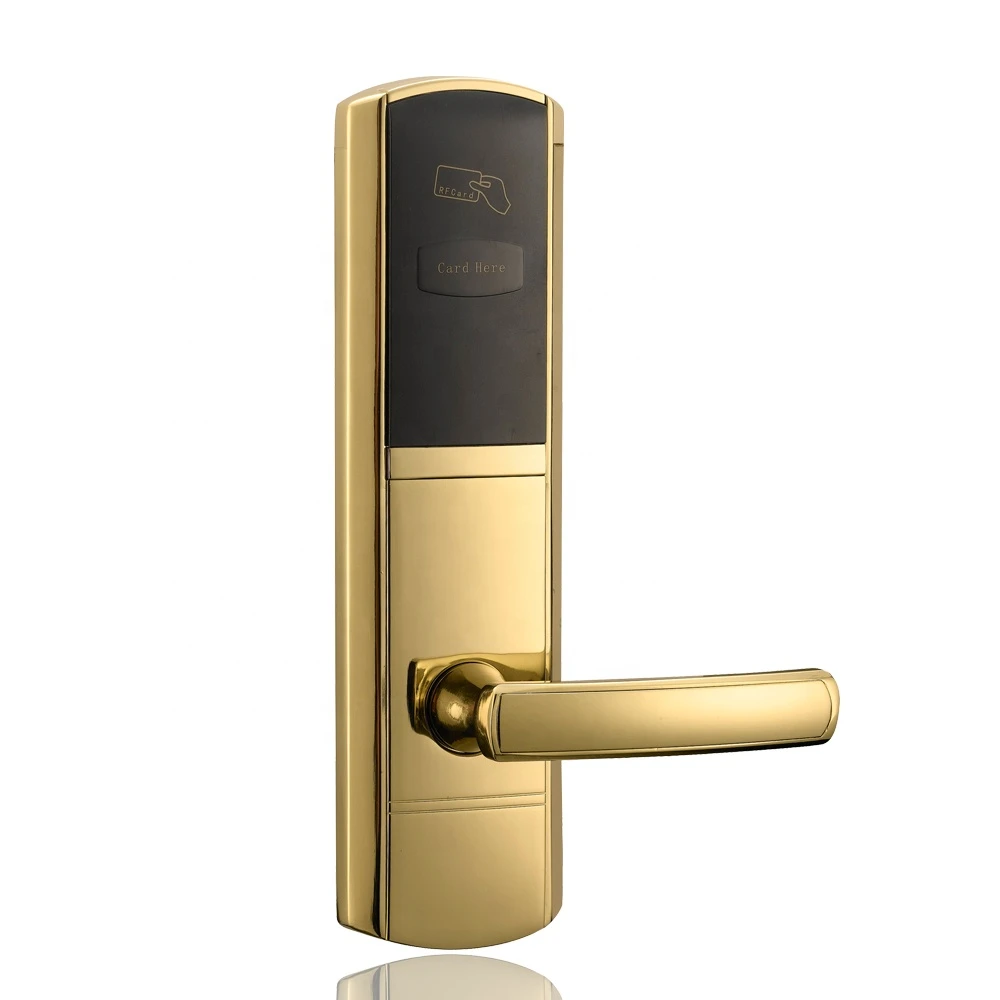 125khz 13.56mhz Rfid Card Hotel Electrical Key Card Acess Door Lock with Hotel Door Lock System