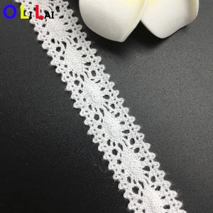 1.3CM OLCT1364 African Lace Cotton Crochet Lace Frontals For Garment Accessories
