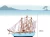 Import 14/18cm home nautical decoration crafts wholesale wooden sailing ship model boat for living room from China