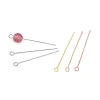 15/20/30/40 mm 18K Gold Plated 925 Silver Eye Head Pin Flat Pins for DIY Jewelry Making Earring Posts DIY Flat Jewelry Findings
