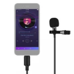 1.5m Mini Lapel Lavalier Clip-on Condenser Clip Type C Mic Microphone for Android Mobile Phone USB Microphone