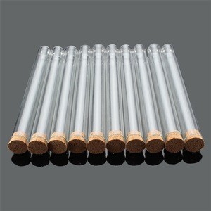 16x150mm plastic test tube with cork transparent glass packaging
