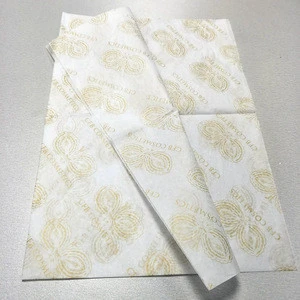 17gsm custom printed color silk wrapping tissue paper for clothes packaging