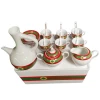 17pcs23pcs Fine Porcelain Saba Queen Sheba Design Ethiopian Coffee Cup Set
