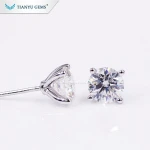 2 carat moissanite fashion moissanite earrings on sale