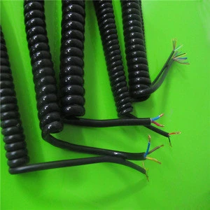 2 core to 7 core Spiral Wire Cable for Sensor Interphone and Other Electric Instrument