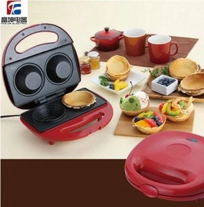 2 holes Household Fruit Pie double Bowl Maker Ice cream cup maker Waffle Cone Machine