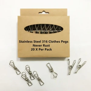 20 per pack 316 stainless steel clothes peg in each pack  clothes pins