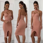 201751 wholesale ready in stock  halter neck fashion women nightclub cocktail dress