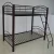 Import 2018 Cheap Double Metal Frame Bed School Military Dorm Black Wooden Bunk Bed from China