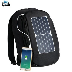 2018 hot sale canvas ergonomic design waterproof backpack with solar panel,professional solar backpack