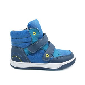 2018 Navy fashion design kids leather sneakers, children boys line dance sneakers shoes
