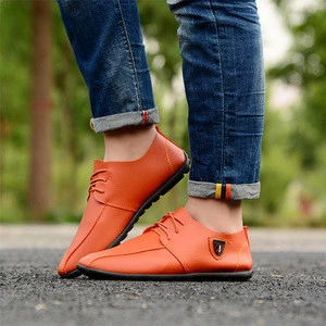 2018 The New Style Round - Toe Business Casual Shoes With Comfortable Flat Shoes Mens Lace-up Shoes