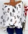 Import 2018 Trendy Long Sleeve Feather Print Lace Up V-neck Off Shoulder Blouse from China