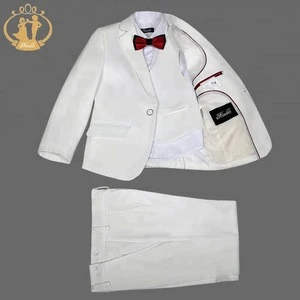 2019 New Fashion High Quality Three Pcs For Wedding Party 2-13y White Boys Suit