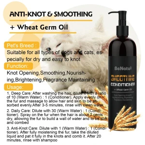 2019 New Products Bulk Organic Wheat Germ Oil Nourishing Pet Shampoo