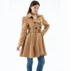 2020 Winter Women Coats Stylish Thick Double-breasted Ladies Woolen Coat With Belt