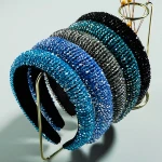 2020Hot Sale Delicate Shiny  Crystal Headband for Woman Elegant Thick Sponge Hair Band Bridal Wedding Party Hair