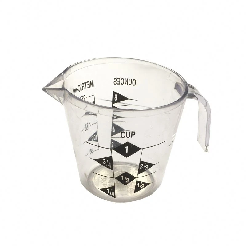 2021 customized logo transparent plastic PP 1cup 250ml measuring cup