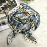2021 Hair Scarves Muslim Women Small Silk Plaid Square 100% Brands Scarf Luxury Satin Silk Scarves