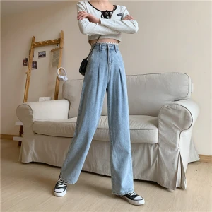 2021 Latest Released In China Custom High Waist Pants Women Loose Casual Cotton Ninth Trousers