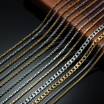 2021 New Arrivals Simple 316L Stainless Steel 24inches Gold Silver Black  Chain Necklace Men Stainless Steel Chain Necklace