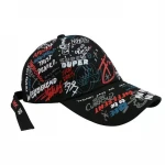 2021 New High Quality Design Graffiti Letter Baseball Hat Mens And Womens Long Belt Curved Brim Hat Personality Sunshade Hat