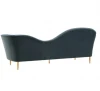2021 popular gold stainless steel velvet upholstery curved sofa for home furniture