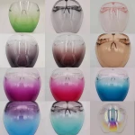 2021 Round Faceshield Anti Fog Face Shield With Glasses Colorful Face Shield Transparent Face Shield Sunglasses
