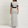 2021 women polka dots printed short sleeve slim fit casual pencil dress