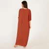 2021Loose V-neck islamic for summer elegant women clothing