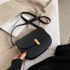 2022 Fashion Girl Shoulder Messenger Bag Waterproof Pu Leather Personality Shoulder Bag Vintage Leather Shoulder Bag