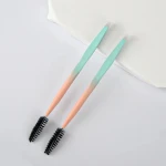 2023 Newest Stainless Steel  Double Head Eyebrow Tweezers Brush with rubber coating