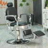 2023 Wholesale heavy duty black hair salon belmont salon barber chair for men synthetic leather