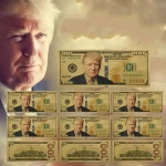 24k Gold Foil Trump Banknote Trump Dollar Bills Custom Souvenir Money Gold Foil Plated 100 Bill Us Currency