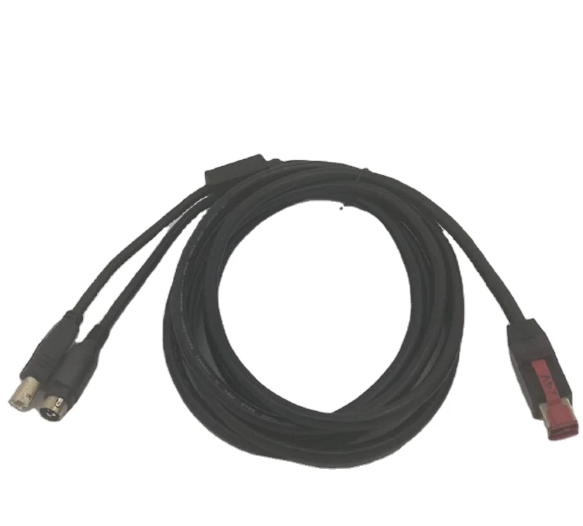 24V/12V M USB Power Din 3P Male to &quot;Y&quot; Cables Or Powered USB 24V 8PX1 Retail Cable for POS Systems EPSON Printers