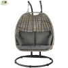 2seater metal garden furniture patio furniture swing indoor/outdoor wicker hanging  egg