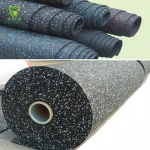 3-15mm 15% EPDM spots Recycled rubber flooring mat roll