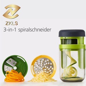 3 in 1 Hand-held Spiralizer Fruit Vegetable Kitchen Tools Spiral Slicer