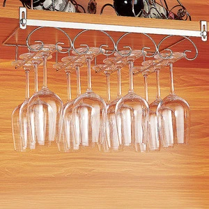 3 Rows/4 Rows Stainless Steel Wine Glass Rack Household Simple&amp;Luxury Creativity Red Wine S Hanger Wine Holder Cabinet Bar Tools
