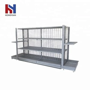 3 tier single double sided european style sliding storage warehouse metal wire shelving rack