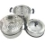 Import 3 Tiers Large Capacity Multi-purpose Stainless Steel Industrial Food Steamer from China