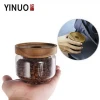 300ml 14oz high borosilicate glass storage jar with wooden lid