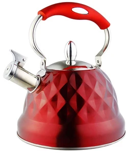 3.0L shinny diamond stainless steel water tea kettle with whitsle alarm