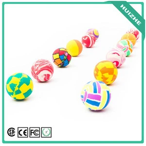 32mm Mixed Colorful Hollow Paint Rubber Ball Bouncing Balls Toys Capsule