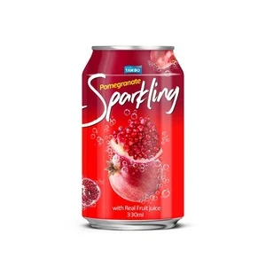 330ml private label canned sparkling water with pure pomegranate juice