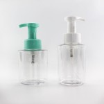 350ml White Clear Plastic Hand Wash Sanitizer Dispenser Foam Bottle