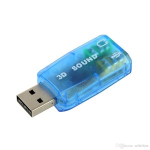 3D Audio Card USB 2.0 Mic/Speaker Adapter Surround Sound Card 5.1 CH for Laptop notebook PC