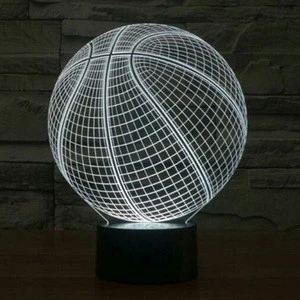 3D Illusion Led NightLight Amazing Basketball Table Lamp 7 Color Changeable USB Light with Touch Button Home Bedroom Product