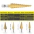 Import 3Pcs Step Drill Sets 3-12mm 4-12mm 4-20mm Straight Groove Step Drill Bit Titanium Coated Wood Metal Hole Cutter Drilling from China